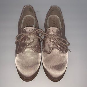 Sugar pink satin oxfords size 9.5